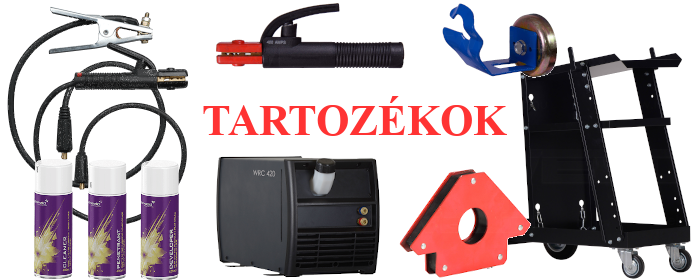 Hegesztőgép tartozékok vízhűtők kábelek letapadásgátlók elektródafogók testcsipeszek mágnesek pisztolytartók hegesztőkocsik