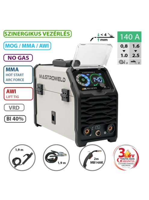 MASTRO MIG-140 SYN multifunkciós hegesztő inverter