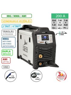   Mastroweld MIG-200 L SZINERGIKUS VEZÉRLÉSŰ DUPLA IMPULZUS hegesztő inverter