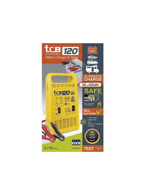 GYS TCB 120 automata akkumulátortöltő akku töltő akkumulátor töltés