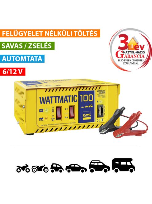 GYS WATTMATIC 100 automata akkumulátor töltő akkutöltő akkumulátor töltés