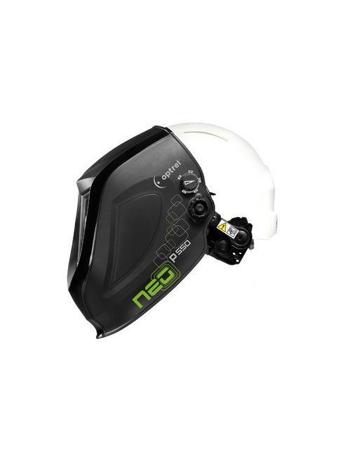 Optrel Neo p550 fekete univerzális munkavédelmi sisak adapterrel 1007.004 hegesztő fejpajzs