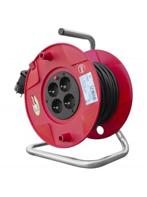 Brennenstuhl  kábeldob 25m (3x1,5mm) 4 csatlakozó IP20 fekete-beltéri (BAT)