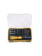 Lev Festa bit csavarhúzó készlet 45 részes, FL, PH, PZ, H, T, SQ, 1/4˝ mágneses, CrV