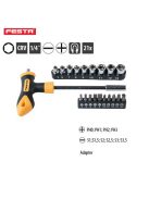 Lev Festa T-csavarhúzó készlet 20 részes, FL, PH, 1/4˝ mágneses, CrV