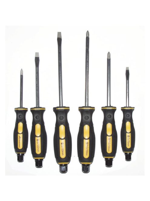 Lev Festa csavarhúzó készlet 6 részes, üthető, FL, PH, CrV