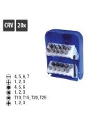 Lev bit és adapter készlet 20 részes, CrV