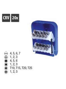 Lev bit és adapter készlet 20 részes, CrV