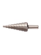 Lev léptető fúrószár DIN 1412C HSS 4-20mm 9 lépcsős, ALU, fém, műanyag
