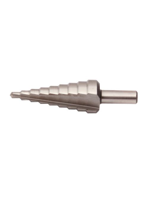 Lev léptető fúrószár DIN 1412C HSS 4-20mm 9 lépcsős, ALU, fém, műanyag