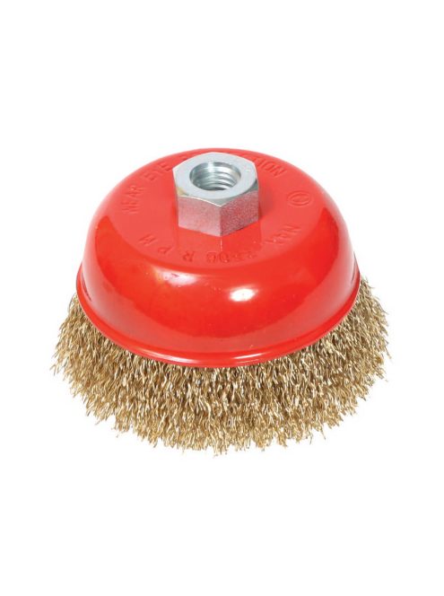 Lev Festa fazékkefe 125mmxM14- 0,3 hullámos réz bevonatú