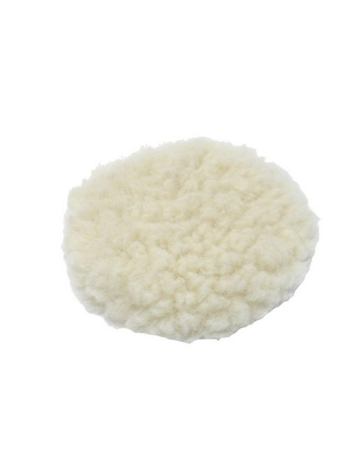 Lev polírozó korong 125mm, 60% gyapjú + 40% PES, tépőzáras