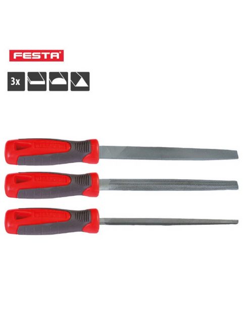 Lev Festa fémreszelő készlet 3 féle, 2 finomság 250mm