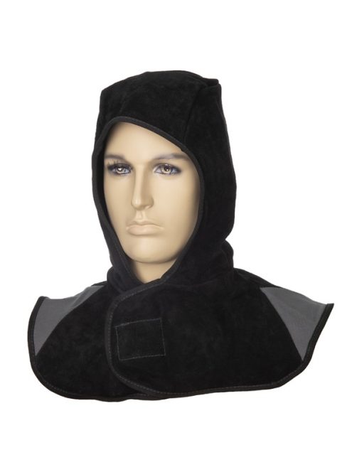 Weldas Arc Knight kámzsa fekete hasított bőr kapucni 23-6630XL