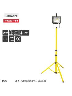   Lev Festa Led munkalámpa, állvánnyal 20W- 1300 lumen, IP 65, kábel 3m