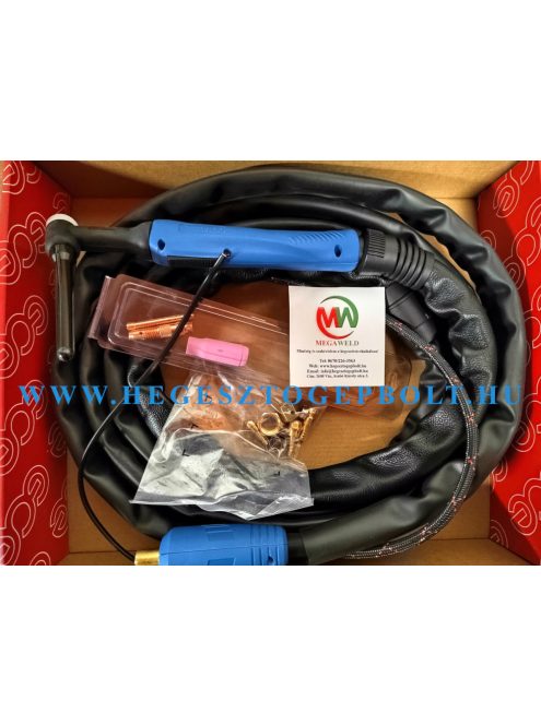GCE TIGSTAR PRO SR26 180A KAPCSOLÓS HEGESZTŐPISZTOLY 4M + TARTOZÉKOK