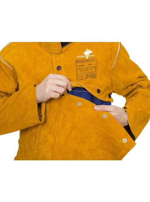 Weldas Golden Brown hasított tehénbőrből készült hegesztőköpeny 44-2828