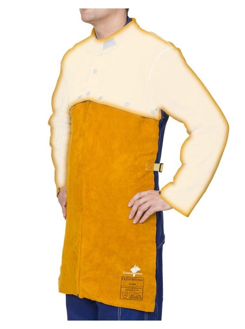 Weldas Golden Brown hasított tehénbőrből készült hegesztőköpeny 44-2836