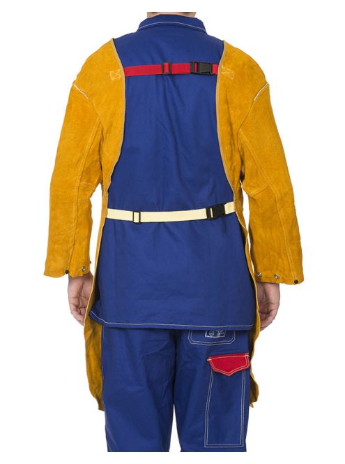 Weldas Golden Brown hasított tehénbőrből készült vállpántos hegesztőköpeny 44-2847