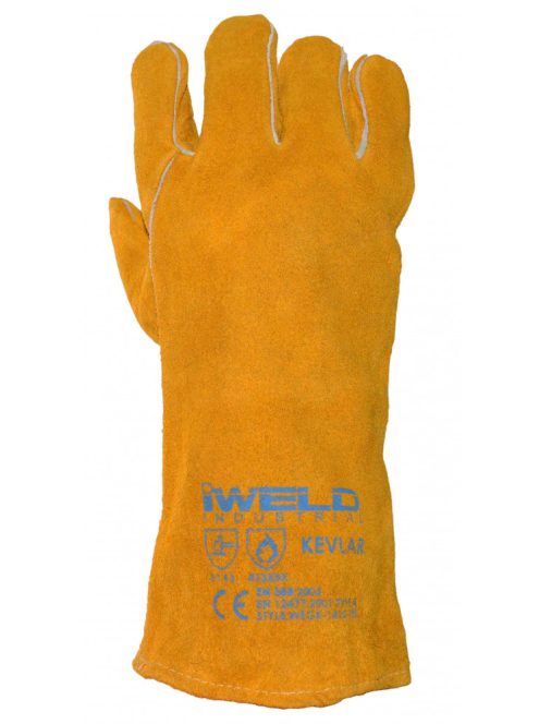 Iweld hegesztő védőkesztyű bélelt KEVLAR 14-es hegesztés munkavédelem 50WEGK1410YL