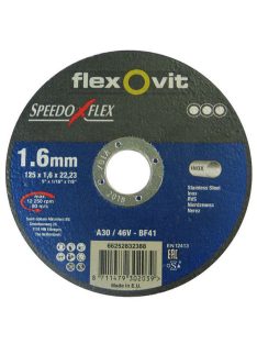   Flexovit Speedoflex vágókorong 125x1,6x22,2mm, BF41, fém-inox