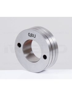 Huzaltoló görgő 0.8-1.0mm U MIG350 MIG500 37x19x12 Alu 8000101014 mig hegesztő alu toló alkatrész