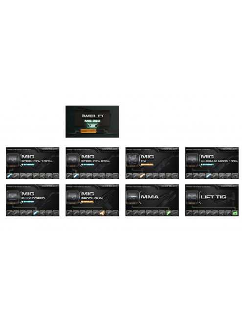 IWELD MIG 360 Synergic LCD kompakt hegesztő inverter 800MIG360SYN