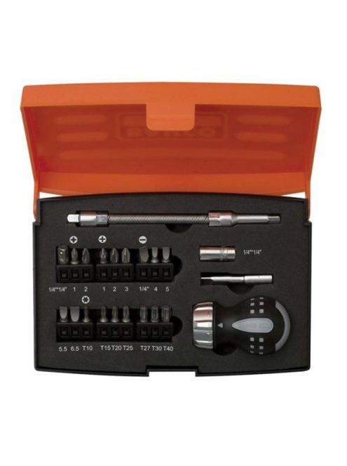 Bahco racsnis marokcsavarhúzó készlet, 22 részes