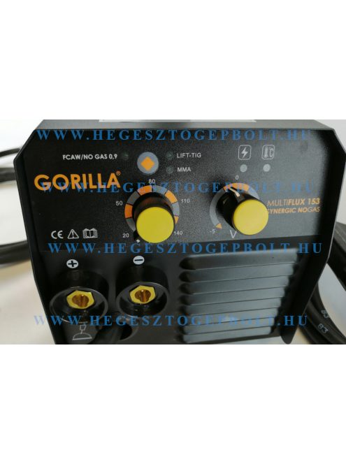 IWELD GORILLA MULTIFLUX 153 SYNERGIC NOGAS porbeles hegesztő inverter hegesztőgép 80MLTFLUX153
