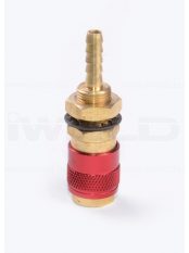 IWELD Víz gyorscsatlakozó gépre D=6mm tömlőhöz piros 8701P041145 hegesztéstechnika hegesztés