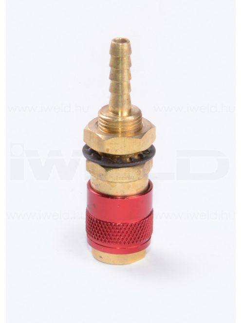IWELD Víz gyorscsatlakozó gépre D=6mm tömlőhöz piros 8701P041145 hegesztéstechnika hegesztés