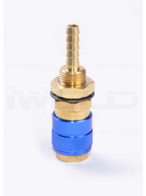 IWELD Víz gyorscsatlakozó gépre D=6mm tömlőhöz kék 8701P041146 hegesztéstechnika hegesztés