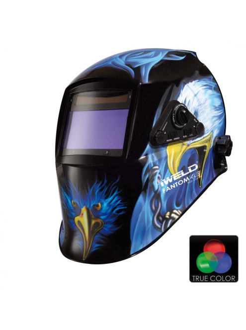 IWELD FANTOM 4.6 Automata hegesztő fejpajzs (kék-sas) 8FNTM4BLUEAG pajzs hegesztés