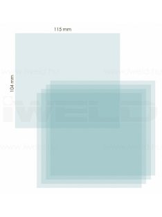 Külső védőplexi Iweld BLACKBASE NORED EYE FANTOM pajzsokhoz 115x104mm hegesztés munkavédelem