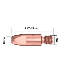 Parweld áramátadó 1,2mm M6 x 28mm CR keménykróm hegesztés hegesztéstechnika B2504-12CR