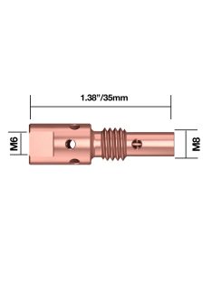 Parweld közdarab M6 230A-os hegesztőpisztolyhoz hegesztés hegesztéstechnika B2506