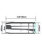 Parweld egyenes gázterelő P250 átm. 18 mm 230A hegesztés hegesztéstechnika B2507