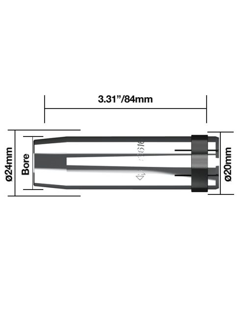 Parweld egyenes gázterelő átm. 19 mm 340A hegesztés hegesztéstechnika B3615
