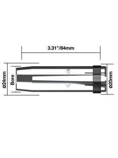 Parweld szűkülő kúpalakú gázterelő átm. 12 mm 340A hegesztés hegesztéstechnika B3617