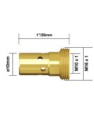 Parweld közdarab M8X25mm 500A 400A-os hegesztőpisztolyhoz hegesztés hegesztéstechnika B5001