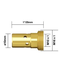 Parweld közdarab M8X25mm 500A 400A-os hegesztőpisztolyhoz hegesztés hegesztéstechnika B5001