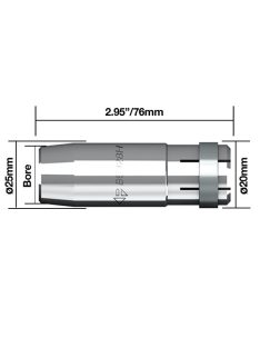 Parweld extra erősített kúpalakú gázterelő átm. 16mm 550A hegesztés hegesztéstechnika B5028HD