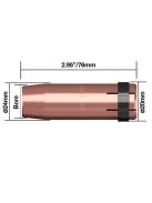 Parweld szűkülő kúpalakú gázterelő átm. 14mm 500A hegesztés hegesztéstechnika B5029