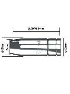 Parweld kúpalakú gázterelő P200 átm. 12 mm 180A hegesztés hegesztéstechnika ECO1530