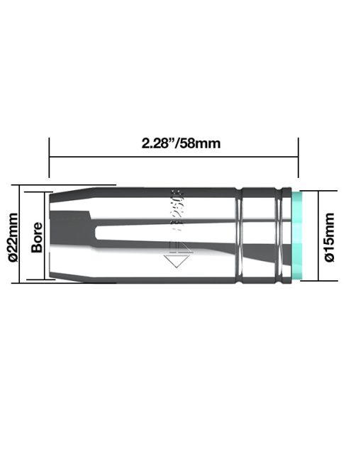 Parweld kúpalakú gázterelő P250 átm. 15 mm 230A hegesztés hegesztéstechnika ECO2508
