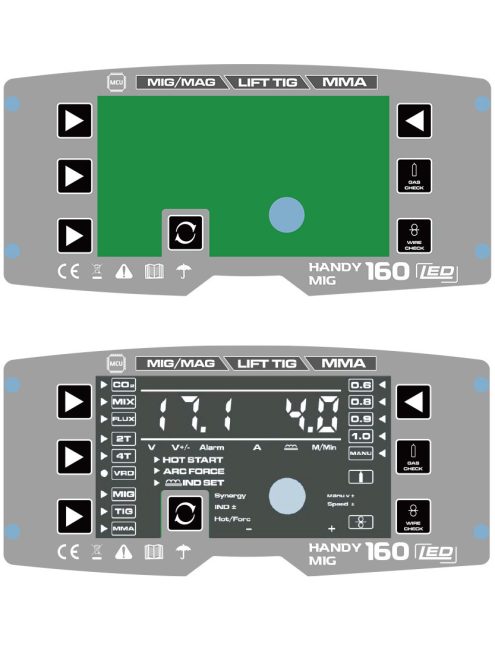 ALFAWELD HANDY MIG 160 LED SYNERGIC INVERTERES HEGESZTŐGÉP