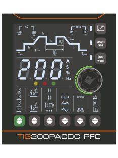   Jasic EVO20 TIG 200P AC/DC PFC (E2S22) LCD inverteres hegesztőgép
