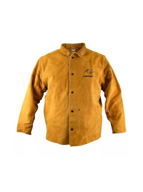 Parweld Panther hegesztőkabát vastag erősített kevlár varrással hasított marha teljes bőrhát XXL