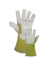 PARWELD prémium AWI hegesztő kesztyű hosszú sárga/fehér 10-es hegesztés hegesztéstechnika P3835