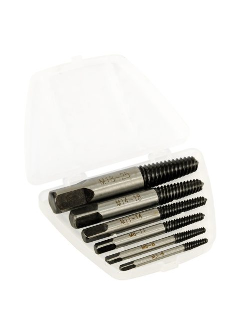 HM Müllner törtcsavar kiszedő készlet 6 részes, CrV (M3-6, M6-8, M8-11, M11-14, M14-18, M18-25mm)